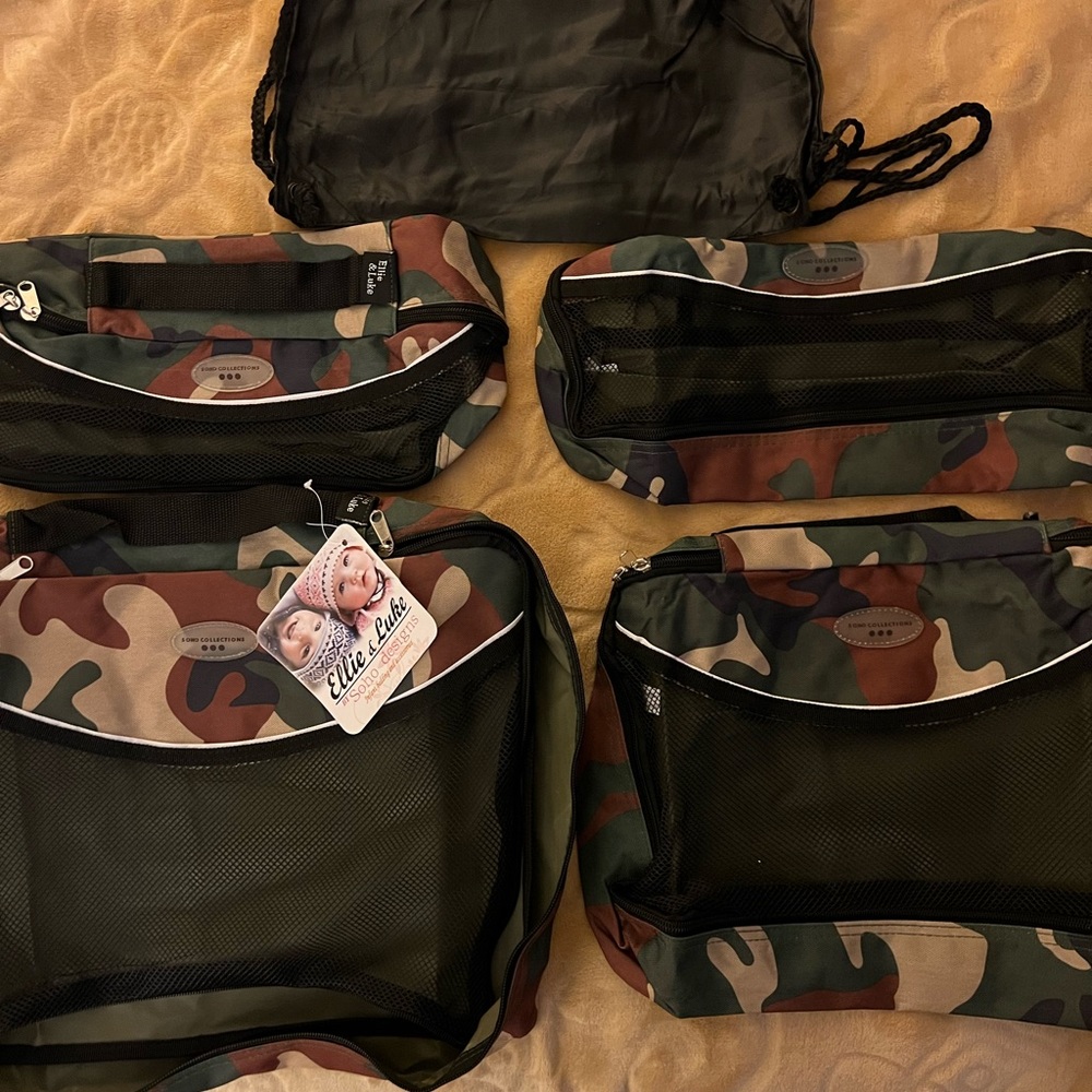 Ellie & Luke SOHO Diaper Bag - Set of 5 Travel
Organizer Bags Camo
